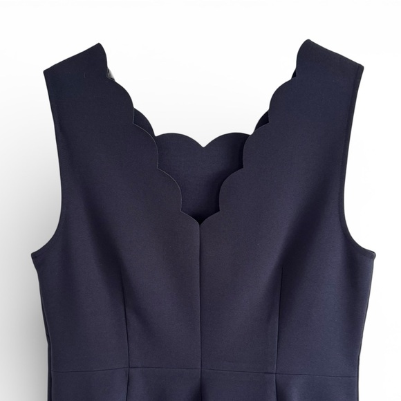 J.CREW SCALLOPED BLUE BUSINESS CASUAL EASTER CHURCH DATE NIGHT DRESS SZ 10 - Picture 6 of 6